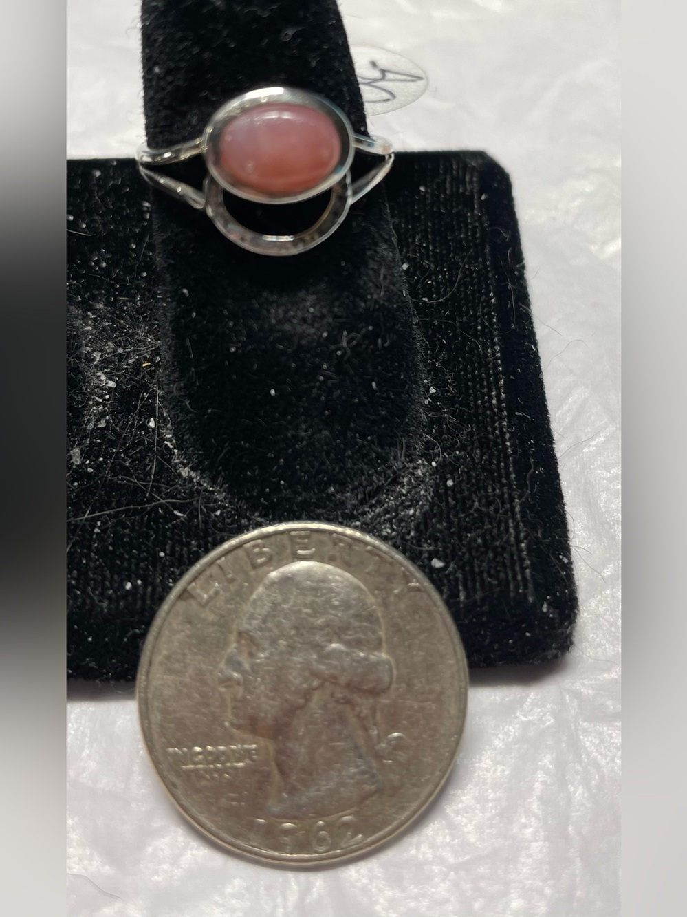Pink opal ring